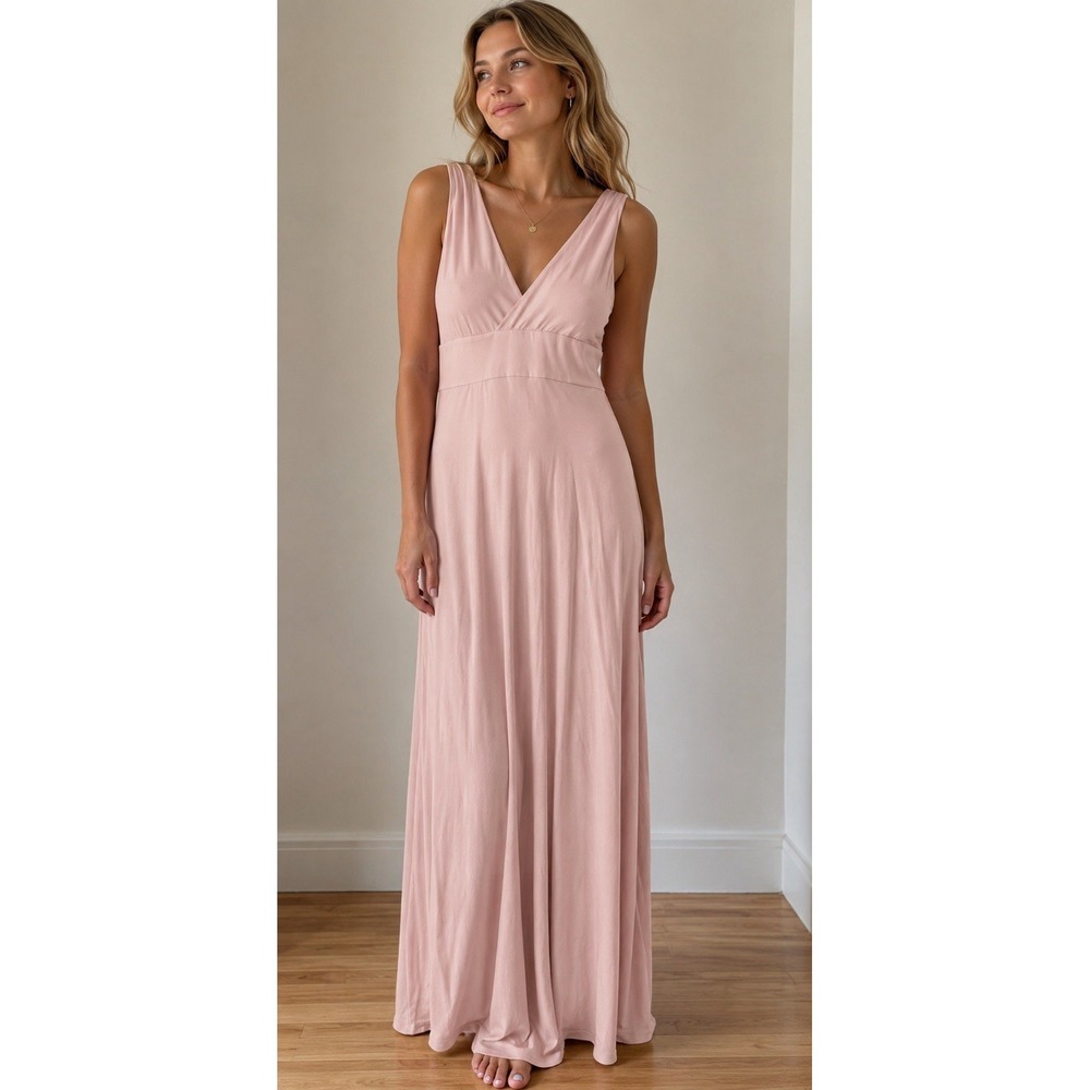 J Crew Sophia Maxi Dress Minimal Elegance Wedding Garden Party Balletcore Sz 12 - Picture 2 of 8